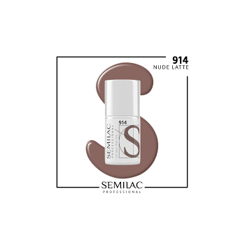Semilac Professional - Lakier Hybrydowy 914 Nude Latte 7 ml